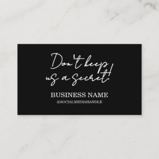 Carte De Visite Noir Moderne Référencer Un Ami