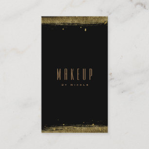 Carte De Visite Noir & Or Moderne Glamour Grunge Glam Chic