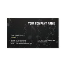 Carte de visite noir pour artiste musical, musicie