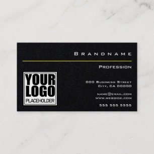 Carte De Visite Noir Premium avec logo et photo pour employé