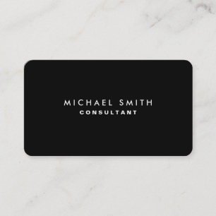 Carte De Visite Noir professionnel élégant moderne simple
