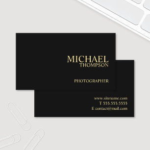 Carte De Visite Noir professionnel et or