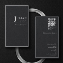 Carte de visite noir professionnel moderne