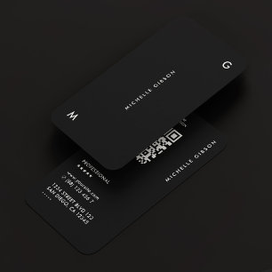Carte De Visite Noir professionnel simple