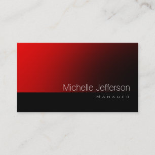 Carte de visite noir rouge standard contemporain