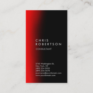 Carte de visite noir rouge vertical professionnel