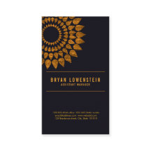 Noir rustique de motif d'or de tournesol