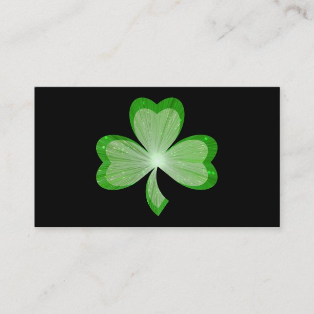 carte de visite noir shamrock (Devant)