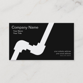 Carte De Visite Noir simple de Businesscard de plombier