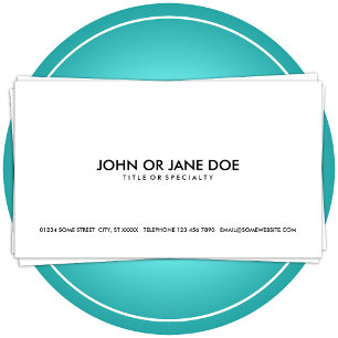 Carte De Visite noir simple et blanc