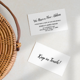 Carte De Visite Noir simple sur le blanc nous avons une nouvelle