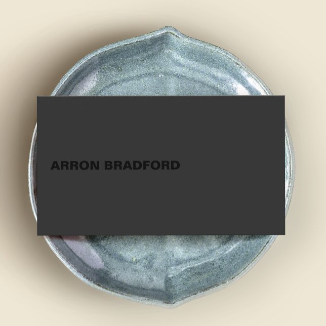 Carte De Visite Noir sur Noir moderne (Créateur téléchargé)