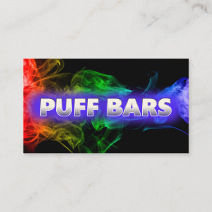 Carte de visite noir Vape Bar Puff
