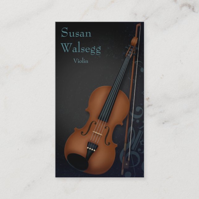 Carte De Visite Noir violoniste de Haute Bohème (Devant)