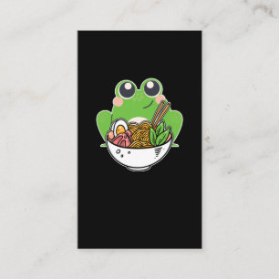 Carte De Visite Noix japonaises Ramen et jolie grenouille droguées