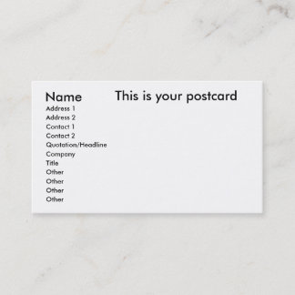 Carte De Visite Nom, adresse 1, adresse 2, contact 1, contact…