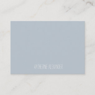 Carte De Visite Nom bleu Dusty uniquement sur l'avant