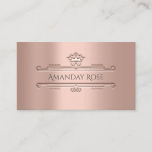 Carte De Visite Nom de la marque royale Rose Cadre de la couronne 