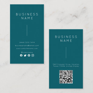 Carte De Visite Nom de l'emploi simple professionnel élégant Titre