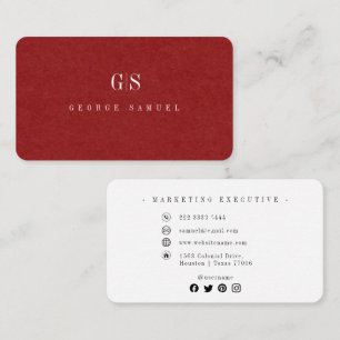 Carte De Visite Nom de l'emploi simple professionnel élégant Titre