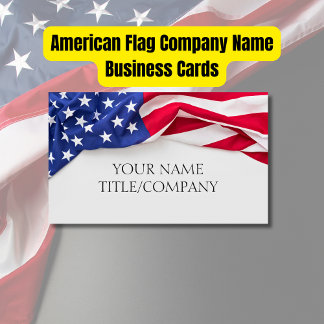 Carte De Visite Nom de l'entreprise American Flag