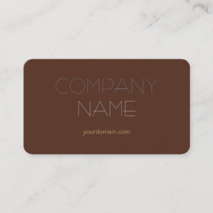 Carte De Visite Nom de l'entreprise Brown tendance et élégant
