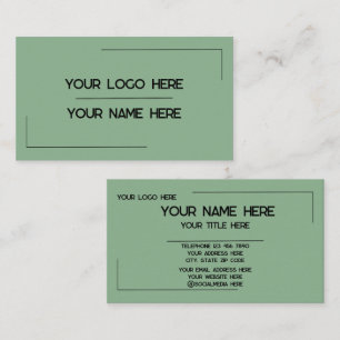 Carte De Visite Nom de logo personnalisé Minimaliste Moderne Profe