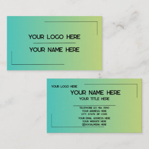 Carte De Visite Nom de logo personnalisé Minimaliste Moderne Profe