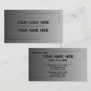 Carte De Visite Nom de logo personnalisé Minimaliste Moderne Profe