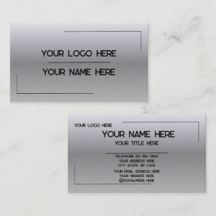 Carte De Visite Nom de logo personnalisé Minimaliste Moderne Profe