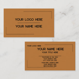 Carte De Visite Nom de logo personnalisé Minimaliste Moderne Profe