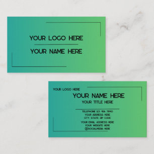 Carte De Visite Nom de logo personnalisé Minimaliste Moderne Profe