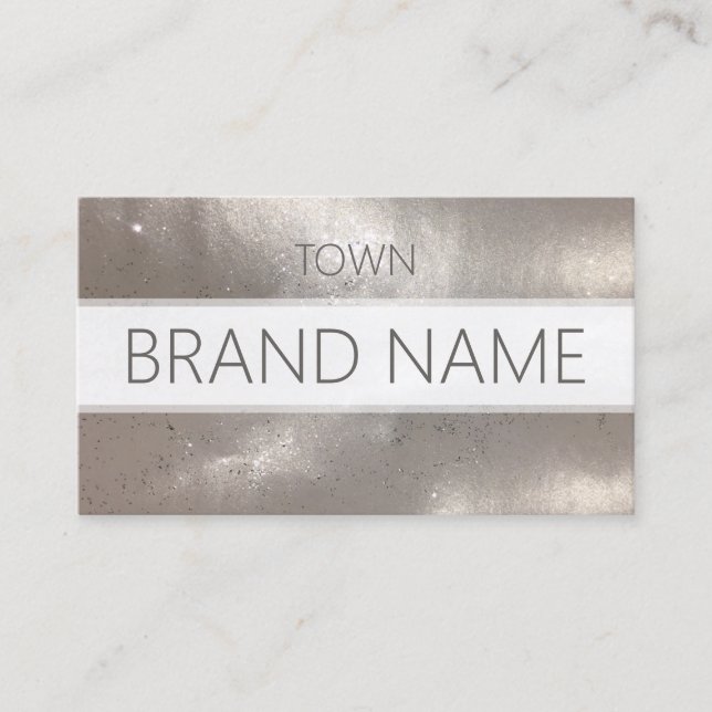Carte De Visite Nom de marque Metallic Sparkle Fashion Blogger (Devant)