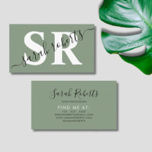 Nom de monogramme professionnel modifié vert