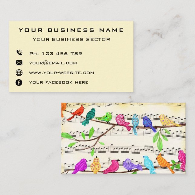Carte De Visite Nom d'entreprise personnalisé Coordonnées - Frais (Devant / Derrière)