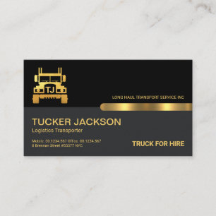 Carte De Visite Nom du camion Gold spécial Monogramme Transport
