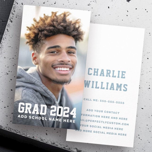 Carte De Visite Nom du diplôme de l'étudiant photographe (Photo student graduation name business card)