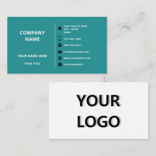 Carte De Visite Nom du logo de votre entreprise Info Modèle de car