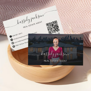Carte De Visite Nom du script Photo d'agent immobilier professionn