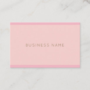 Carte De Visite Nom manuscrit Elegant Pink Gold Modèle Top