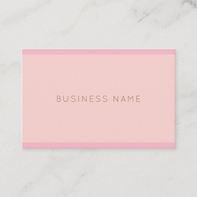 Carte De Visite Nom manuscrit Elegant Pink Gold Modèle Top (Devant)