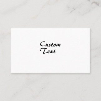Carte De Visite Nom personnalisé Texte personnalisé