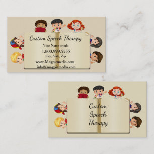 Carte De Visite Nom personnalisé Thérapie vocale Enfants Cartoon E