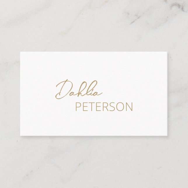 Carte De Visite Nom simple élégant Moderne (Devant)