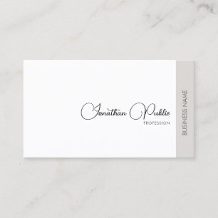 Carte De Visite Nom Typé Custom Company Logo Élégant Moderne