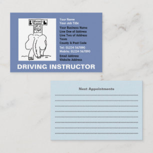 Carte De Visite Nominations d'instructeur de conduite