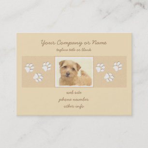 Carte De Visite Norfolk Terrier Peinture - Art Chien original