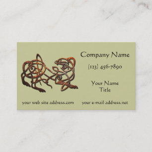 Carte De Visite Norse Lion Rusty Metal
