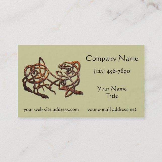 Carte De Visite Norse Lion Rusty Metal (Devant)