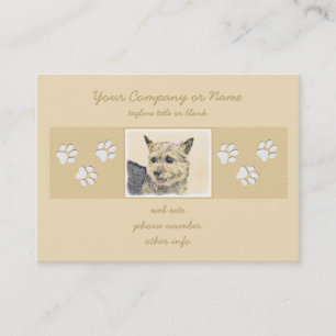 Carte De Visite Norwich Terrier Peinture - Cute Original Chien Art